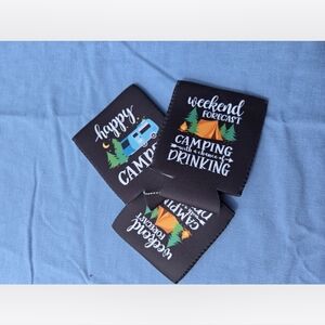 Camping Drink Holders with Fun Graphics